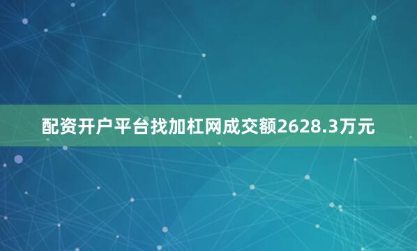 配资开户平台找加杠网成交额2628.3万元
